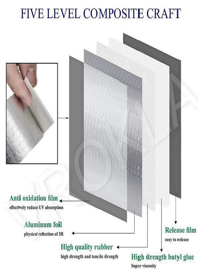ZUCLLSPA Long-lasting Hold [ 4 Inch ] Adhesive Tape For Wall | Water Leakage Tape | Moisture Resistance Roofing Sheet For House | Window Screen Repair Tape | Prevents Air Leaks In Ducts, Pipe Wrapping - Image 2